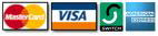 Master Card, Amex, Discover, Paypal, UPS accepted
